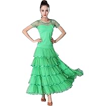 Amazon.co.jp: 社交ダンス ドレス モダン 上下セット 社交ダンス